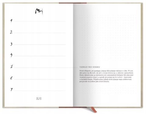 Planer Japoński tygodniowy - kalendarz bezdatowy